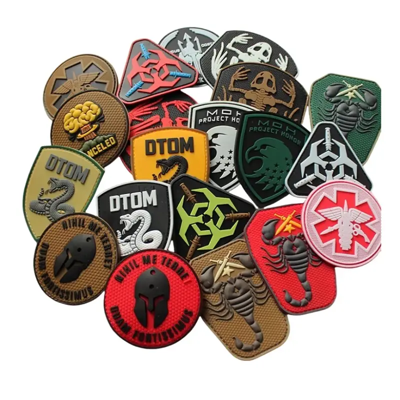 Produsen Rubber Patch Custom Minimal 100 pcs – Label Karet Logo Timbul Berkualitas
